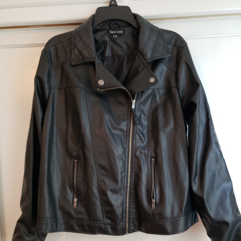 faux leather jacket